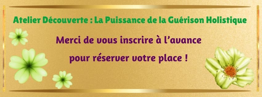 Merci de vous inscrire à l’avance pour réserver votre place