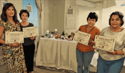 Étudiants recevant leur diplôme de Coach et Thérapeute Holistique après avoir terminé la formation à la Holistic Academy